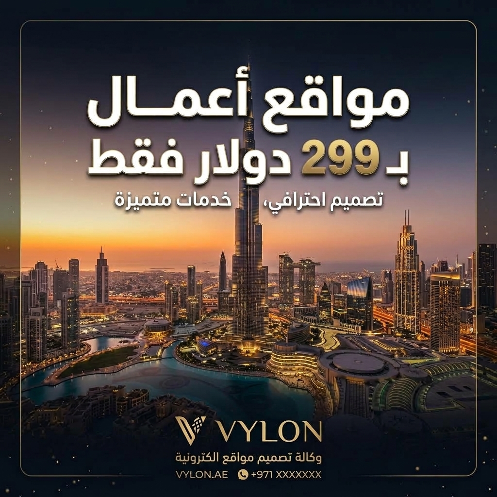 مواقع أعمال بـ 299 دولار فقط - دبي
