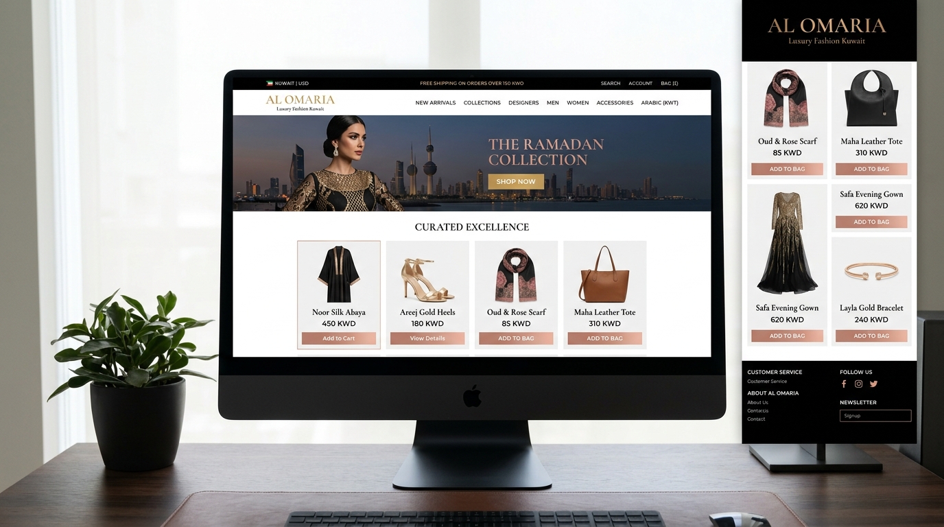 Al Omaria Kuwait e-commerce website design