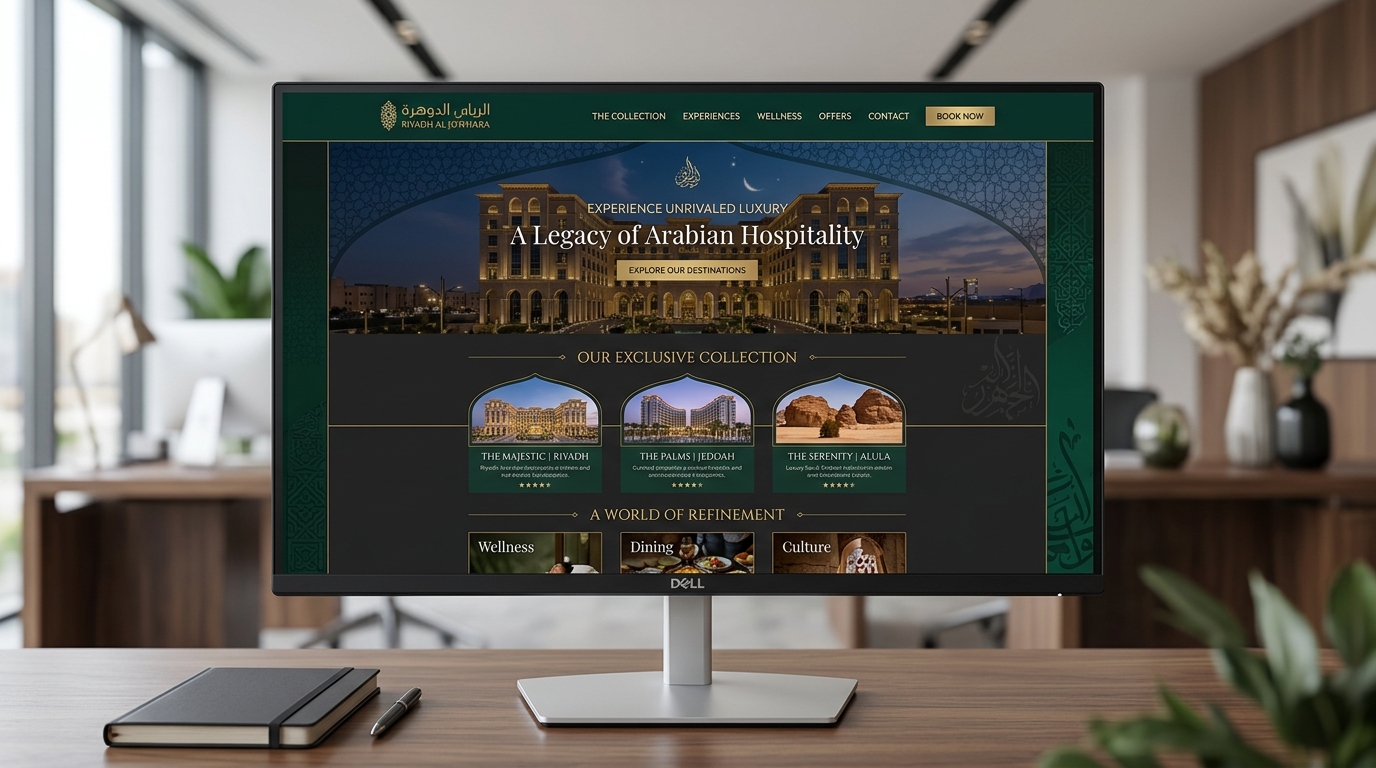 Riyadh Al Jorhara hotel website design