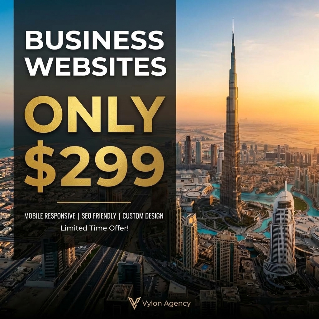 Business websites for $299 - Dubai skyline post