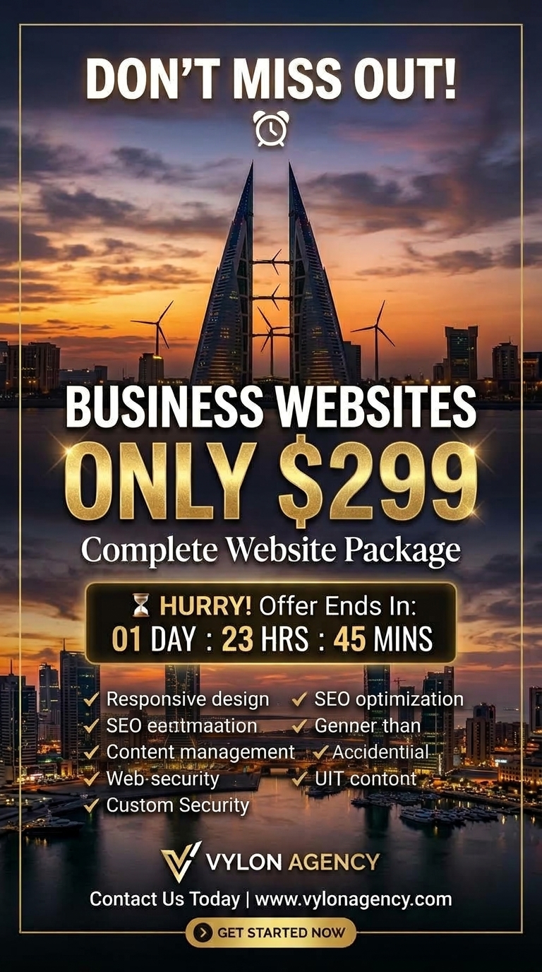 Instagram story - Bahrain - Business websites $299