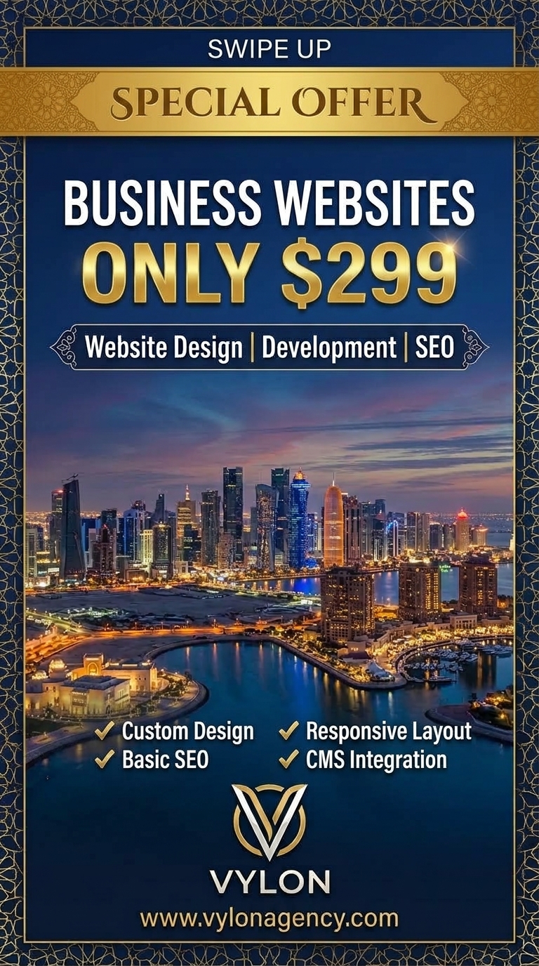 Instagram story - Doha - Business websites $299