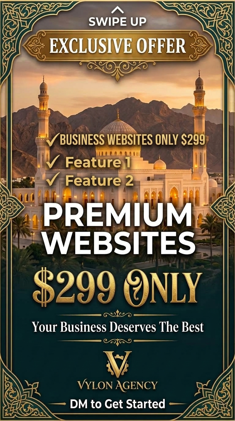 Instagram story - Muscat - Business websites $299